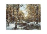 Luca-S Set Punto Croce "Prima Neve"", Schema Di Conteggio, 45X34Cm"