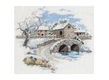 Set Per Punto Croce Bothy Threads "Paesaggio - Fattoria Winterbourne"", 20X17Cm, DWCON06, Schema Contato"