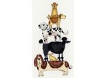 Modello Fuori Produzione Set Per Punto Croce Bothy Threads "Dog Stack"", 18X34Cm, XKM2, Schema Contato"