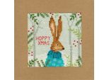 Set Di Biglietti D'auguri A Punto Croce Bothy Threads "Christmas Bunny"", 10X10Cm, Xmas10, Schema Di Conteggio"
