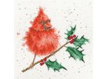 Set Per Punto Croce Bothy Threads "Festive Plumage"", 26X26 Cm, XHD67, Schema Contato"