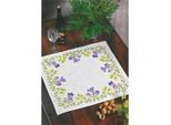 Eva Rosenstand Set Tovaglia A Punto Croce "Crocus And Winterling"", Schema Di Conteggio, 55X55Cm"