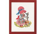 Set Punto Croce Eva Rosenstand "Ragazza Con Trogolo D'acqua"", Schema Di Conteggio, 28X35Cm"