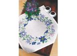 Eva Rosenstand Set Tovaglia Punto Croce "Blue Clematis"", Schema Di Conteggio, 82X82Cm"