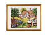 Set Punto Croce Eva Rosenstand "Casa Inglese"", Schema Di Conteggio, 30X40Cm"