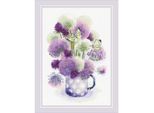 Riolis Set Punto Croce "Purple Allium"", Schema Di Conteggio, 21X30Cm"