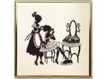 Set Punto Croce Eva Rosenstand "Silhouet Toilette"", Schema Di Conteggio, 25X25Cm"