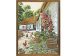 Eva Rosenstand Set Punto Croce "Hollyhock"", Schema Di Conteggio, 58X81Cm"