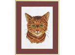 Eva Rosenstand Set Punto Croce "Red Cat"", Schema Di Conteggio, 28X35Cm"