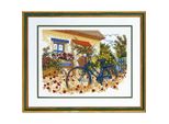 Eva Rosenstand Set Punto Croce "Blue Bike"", Schema Di Conteggio, 40X50Cm"