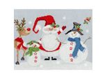Fuori Produzione Bothy Threads Set Per Punto Croce "Snowy Friends"", Schema Contato, XKTB6, 26X20Cm"