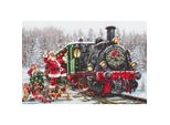 Luca-S Set Per Punto Croce "Babbo Natale - Express"", Schema Contato, 42X28Cm"