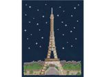 Set Per Punto Croce Dmc "Parigi Di Notte"" Si Illumina Al Buio, Schema Contato, 20X25Cm"