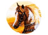 Modello Fuori Produzione Tappeto Annodato Vervaco "Western Horse"", Motivo Annodato Pre-Tracciato, Diam. 55Cm"