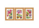 Vervaco Set Punto Croce "Nel Mio Giardino"" Set Di 3, Schema Di Conteggio, 8X12Cm"