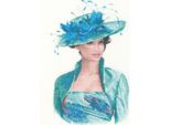 Set Punto Croce Heritage In Tessuto Contato "Josephine (L)"", Schema Contato, JLJO1158-E, 16X27Cm"