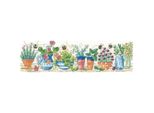 Set Per Punto Croce Heritage In Aida "Giardino Delle Erbe"", Schema Contato, KCHG1396-A, 37,5X10Cm"