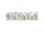 Set Per Punto Croce Heritage In Aida "Cactus Garden"", Schema Contato, KCCG1480-A, 37,5X10Cm"
