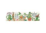 Set Per Punto Croce Heritage In Aida "Terra Fiorita"", Schema Contato, KCPS1403-A, 37,5X10Cm"