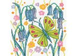 Fuori Produzione Set Per Punto Croce Heritage In Aida "Green Butterfly"", Schema Contato, KBGB1596-A, 15X15Cm"