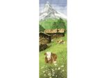 Set Punto Croce Heritage Aida "Alpine Meadow (A)"", Schema Di Conteggio, Jcam524-A, 31X11Cm"