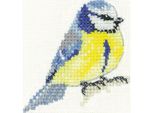 Set Per Punto Croce Heritage Aida "Blue Tit"", Schema Contato, LFBT1511-A, 6X6,5Cm"