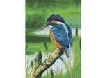 Set Per Punto Croce Heritage Con Tessuto Contato "Kingfisher"", Schema Contato, NAKF1508-E, 15X21Cm"