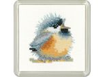 Set Per Punto Croce Heritage Aida "Chirpy"", Schema Per Il Conteggio, Ecch1563-A, Sottobicchiere 7,5X7,5Cm"
