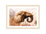 Lanarte Set Punto Croce "Animali Richiamo Elefante"", Schema Di Conteggio, 43X26Cm"