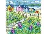 Set Per Punto Croce Heritage In Aida "Sea Holly Shore"", Schema Contato, BSSS1521-A, 20,5X20,5Cm"