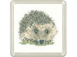 Set Punto Croce Heritage Aida "Riccio (A)"", Schema Contato, CFHH1174-A, Sottobicchiere 7,5X7,5Cm"