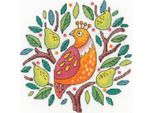 Fuori Produzione Set Per Punto Croce Heritage In Aida "Partridge In A Pear Tree"", Schema Contato, KCPT1600-A, 15X15Cm"