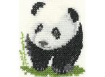 Set Punto Croce Heritage Aida "Panda"", Schema Di Conteggio, Lfpa1512-A, 6X7Cm"