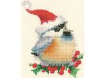 Set Per Punto Croce Heritage Con Tessuto Contato "Pulcino Di Natale (L)"", Schema Contato, CDXC866-E, 9,5X8Cm"