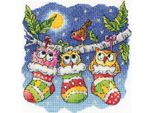 Set Per Punto Croce Heritage Aida "Christmas Carol"", Schema Contato, BFCH1587-A, 10,5X10,5Cm"