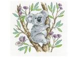 Set Punto Croce Heritage Aida "Koala"", Schema Contato, KCKO1577-A, 18X18Cm"