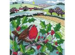Set Per Punto Croce Heritage In Aida "Paesaggio Invernale"", Schema Contato, KCWT1588-A, 20,5X20,5Cm"