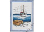 Set Per Punto Croce Permin "Schooner"", Schema Per Il Conteggio, 20X28Cm, 92-2308"