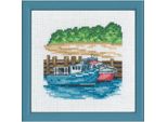 Set Punto Croce Permin "Nave Blu"", Schema Per Il Conteggio, 13X13Cm, 13-8117"