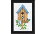 Kit Permin Per Ricamo A Punto Croce "Birdhouse Beige"", Schema Contato, 9X14Cm, 13-9421"