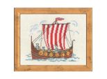 Set Per Punto Croce Permin "Nave Vichinga"", Schema Per Il Conteggio, 21X26Cm, 92-0904"