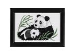 Set Per Punto Croce Permin "Panda Con Bambino"", Schema Per Il Conteggio, 14X9 Cm, 13-9415"