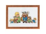 Set Per Punto Croce Permin "Famiglia Vichinga"", Schema Per Il Conteggio, 29X19Cm, 92-6321"