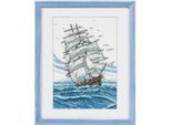 Set Per Punto Croce Permin "Schooner"", Schema Per Il Conteggio, 26X33Cm, 92-2137"