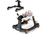 Costway Girello Pieghevole 2 In 1, Girello Regolabile In Altezza, Girello Con Musica, Luce E Specchio, Girello Per Neonati, Girello Per Bambini, Per 6-18 Mesi
