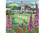 Set Per Punto Croce Heritage Aida "Village Church"", Schema Contato, KLVC1616-A, 20,5X20,5Cm"