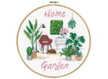 Vervaco Set Punto Croce Con Telaio Da Ricamo "Home Garden"", Schema Di Conteggio, Diam 20Cm."