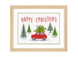 Vervaco Set Punto Croce "Merry Christmas"", Schema Di Conteggio, 25X17Cm"