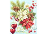 Magic Needle Zweigart Set Punto Croce Edizione "Merry Christmas"", Schema Di Conteggio, 17X22Cm"