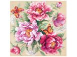 Magic Needle Zweigart Edition Kit Punto Croce "Flower Magic. Peonies"", Contato, Fai Da Te, 30X30Cm"